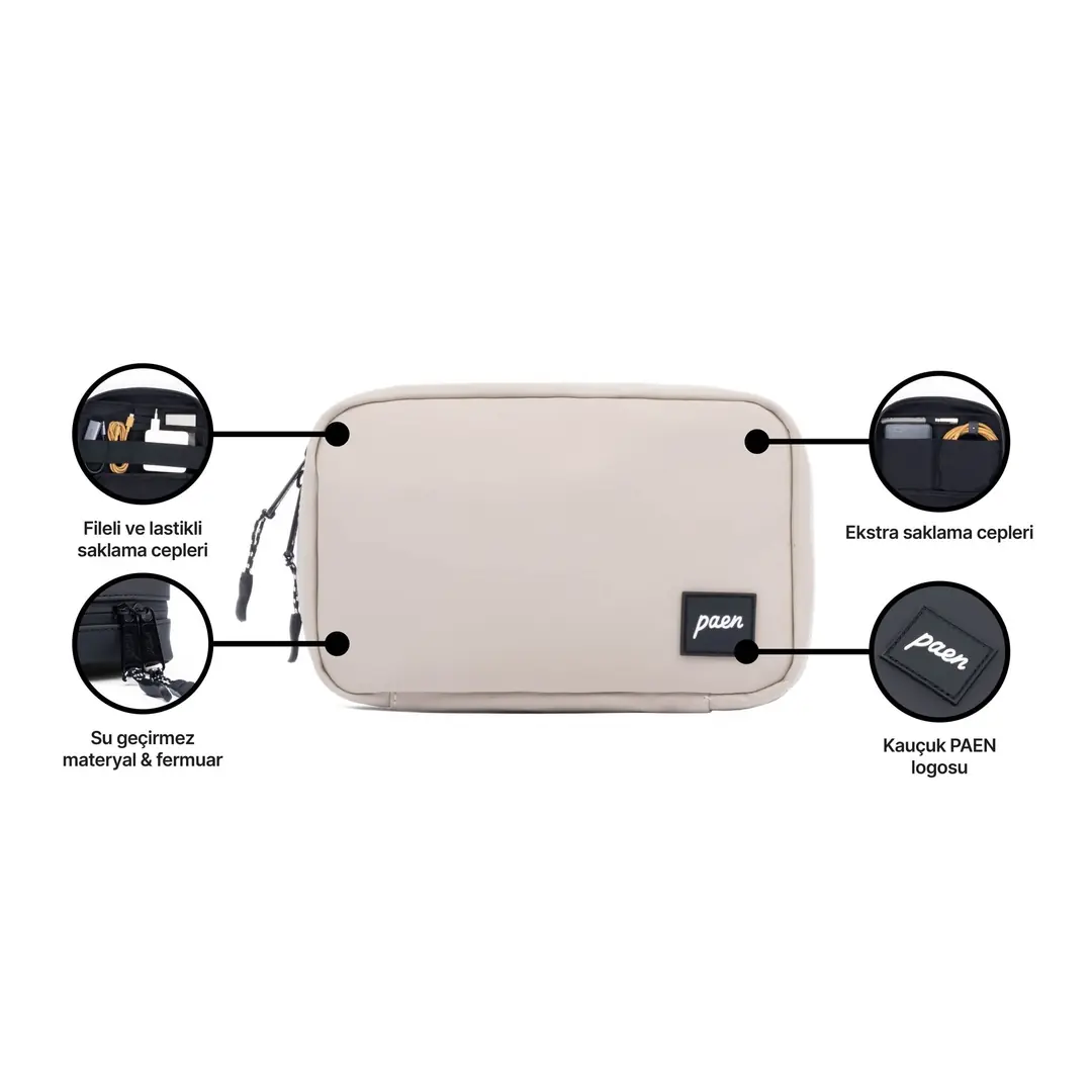 Grid Tech Organizer - Beige